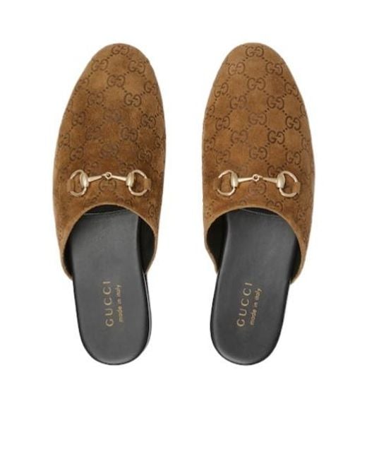 Gucci Brown Horsebit Mules for men
