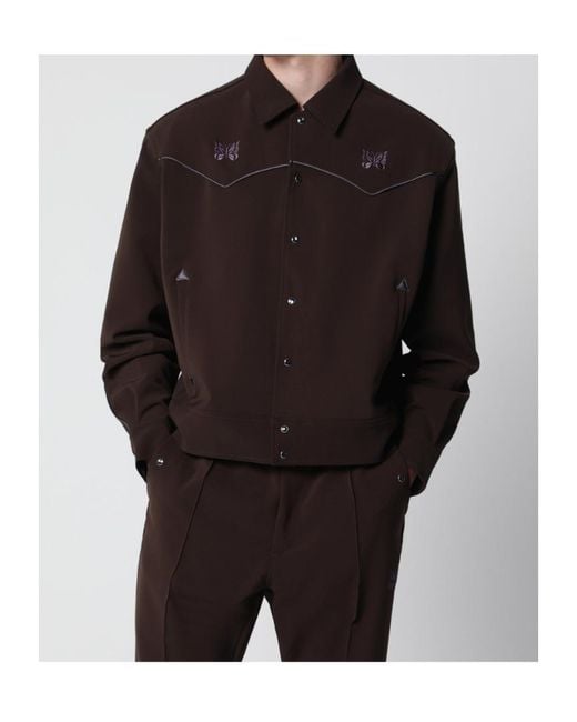 Needles Brown Piping Cowboy Jacket for men