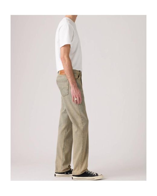 Levi's Gray 501 Straight Leg Jeans for men