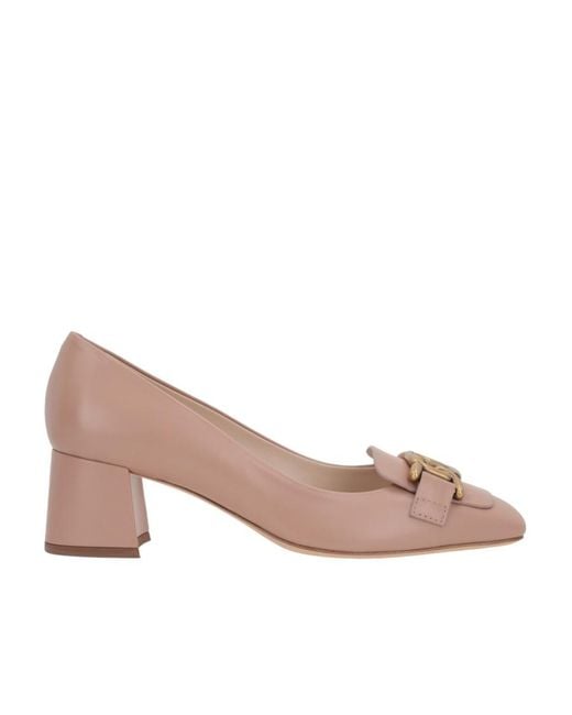 Tod's Pink Kate Block Heel Pumps