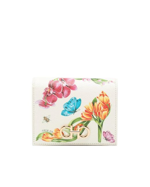 Ferragamo White Bi-Fold Wallet