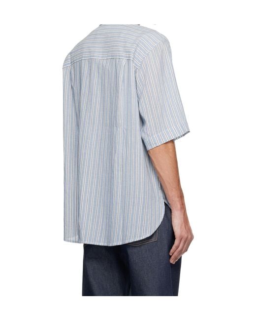Isabel Marant Blue Labilio Striped Shirt for men
