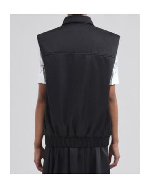 Marni Black Collared Zip-Up Vest
