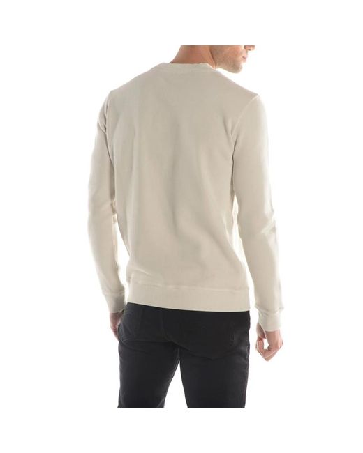 Boss Gray Round-Necked Logo Sweater for men