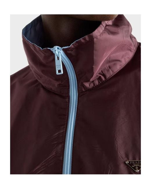 Prada Purple Re-Nylon Drawstring-Waist Jacket