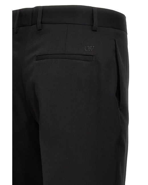 Off-White c/o Virgil Abloh Black High Waist Straight Leg Pants for men