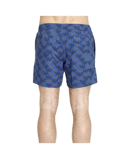 EA7 Blue Logo Detail Shorts for men