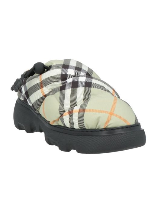 Burberry Green Plaid Low Top Casual Shoes