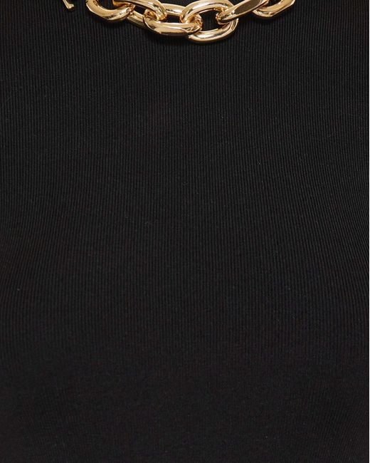 Rabanne Black Rabanne Chain Detail Knitted Top