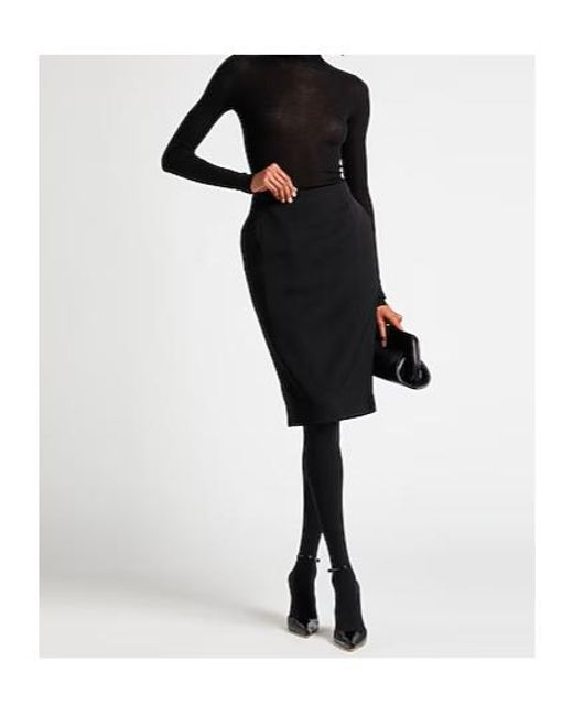 Balenciaga Black Fitted Midi Skirt