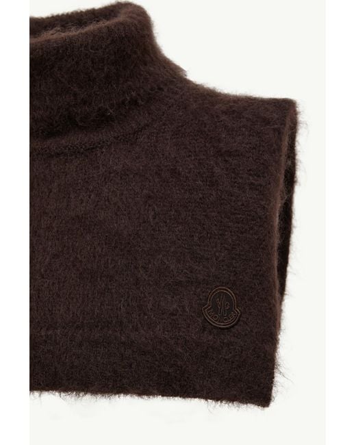 Moncler Brown Mohair Wool Blend Bib