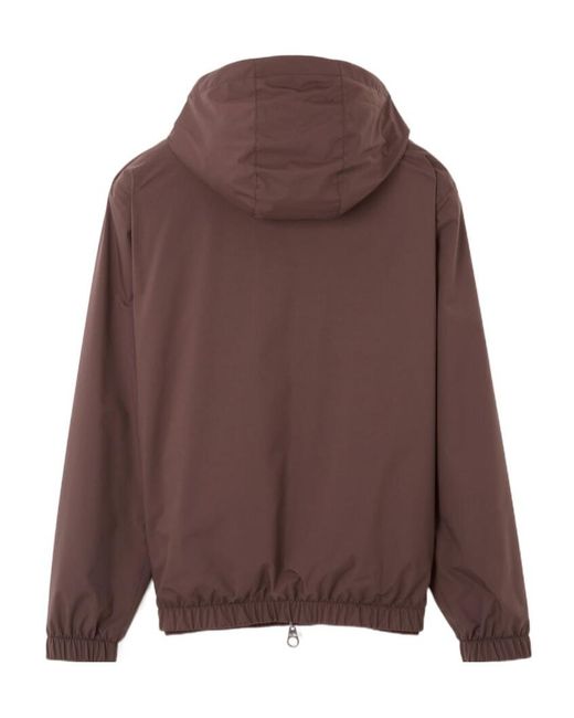 Loro Piana Brown Double-Sided Hooded Pilot Jacket for men