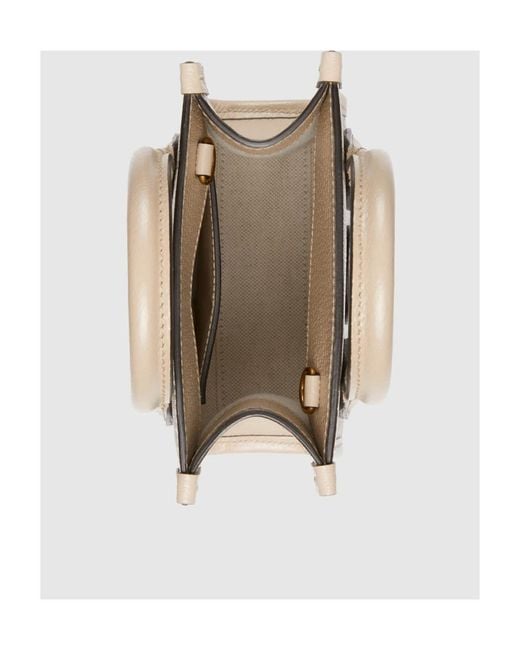 Gucci White Interlocking G Mini Tote Bag