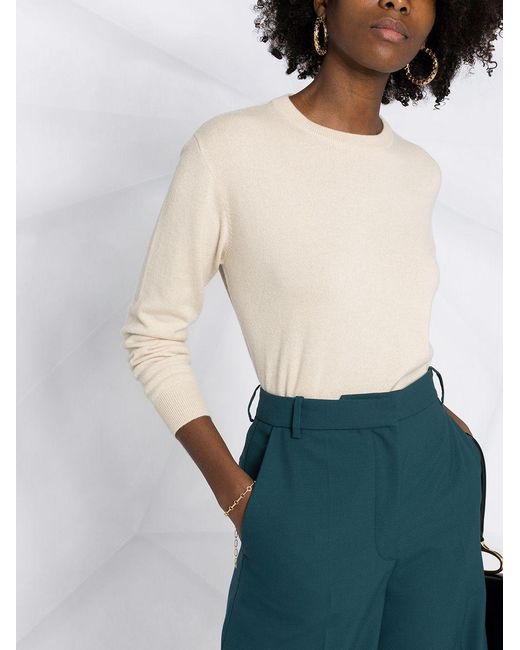 Brunello Cucinelli White Long-Sleeve Cashmere Top