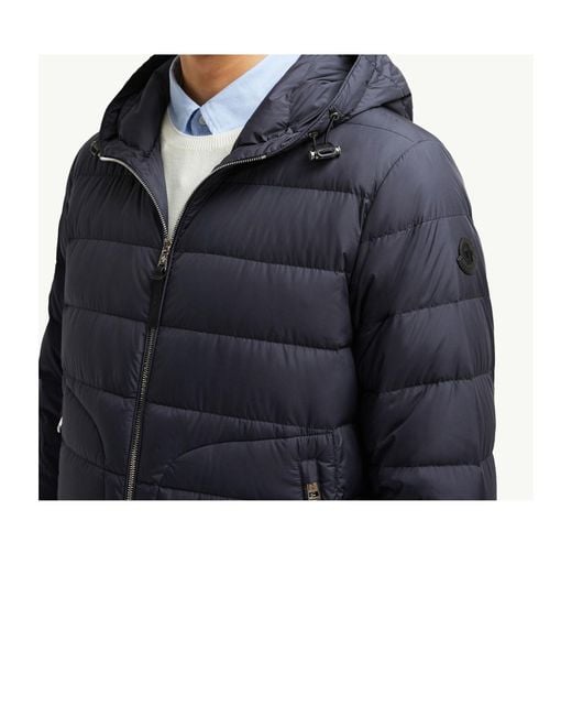 Moncler Blue Sestriere Hooded Short Down Jacket for men