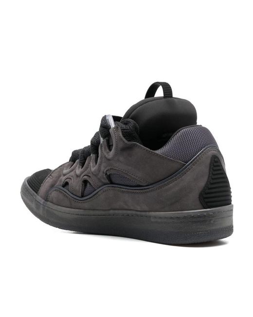 Lanvin Black Curb Lace-Up Sneakers for men