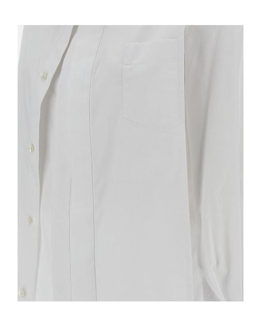 Sacai White Long-Sleeved Shirt
