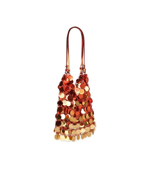 Rabanne White Sequin Embellished Tote Bag