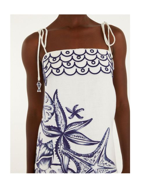 Farm Rio White Slip Dress
