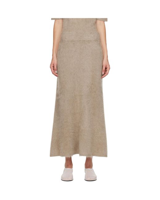 Lisa Yang Natural Asta Midi Skirt