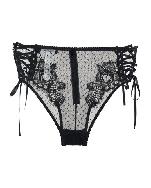 Dolce & Gabbana Gray Minimalist Satin Lace Briefs