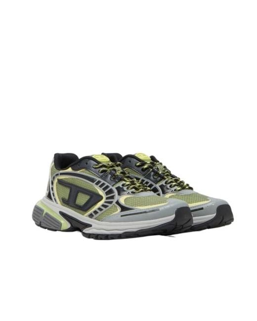 DIESEL Green S-pro-v-dense-mesh Sneakers With Oval D Logo for men