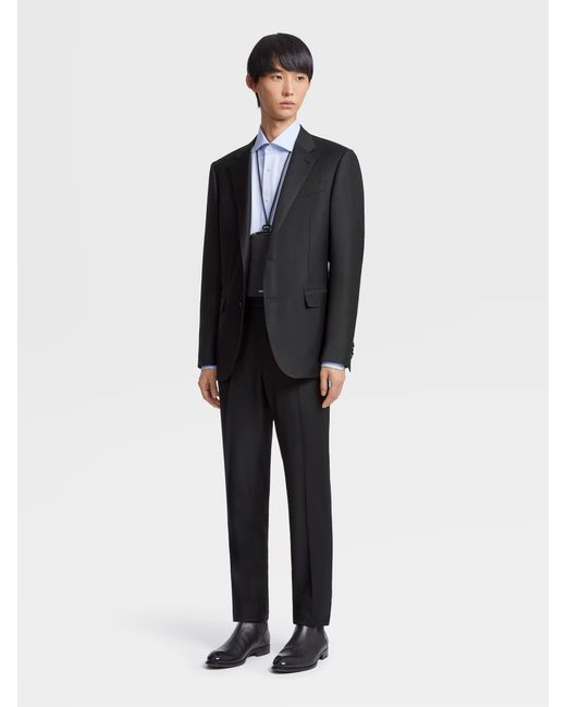 Zegna Blue Long-Sleeved Tailored Shirt for men