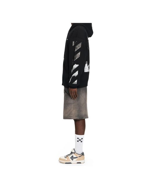 Off-White c/o Virgil Abloh Black Metal Arrow Skate Zip Hoodie for men
