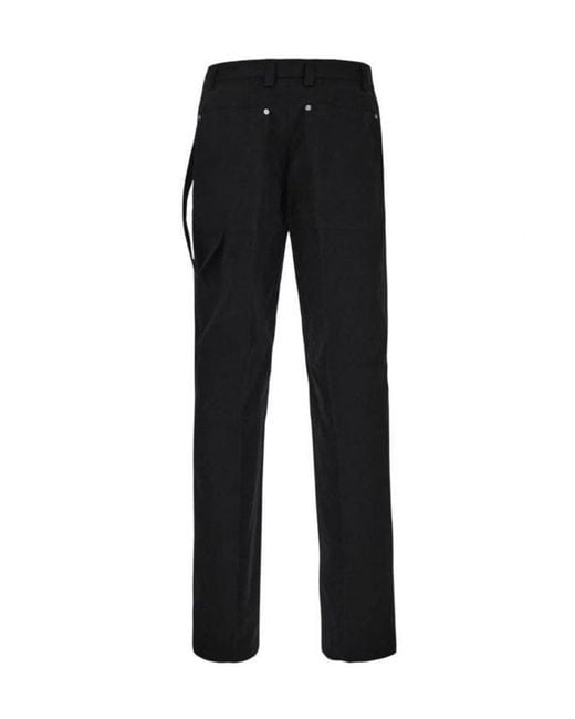 Burberry Black Strap Detailed Straight Leg Trousers for men