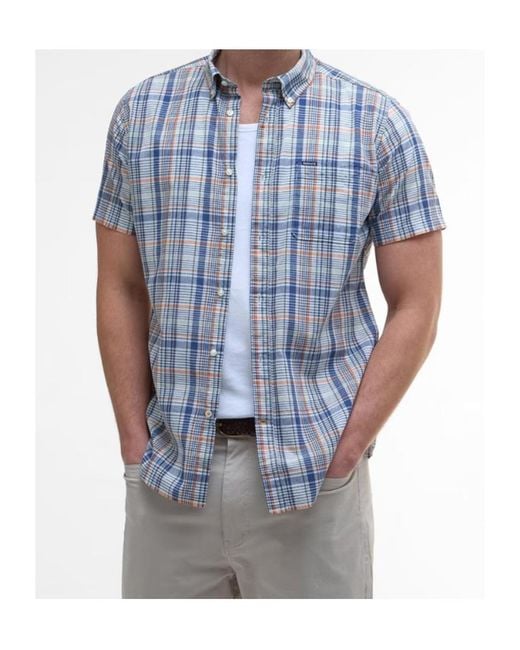 Barbour Blue Plaid Shirt for men