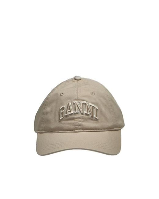 Ganni Natural Logo Embroidered Baseball Cap