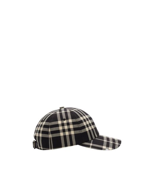 Burberry Multicolor Check Cotton Baseball Cap