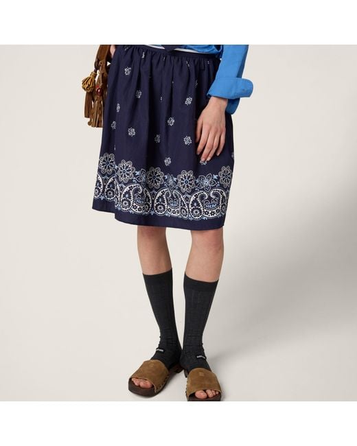 Miu Miu Blue Skirts