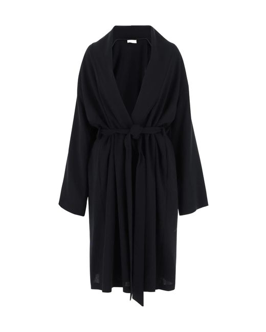 The Row Black Long Sleeve Coat