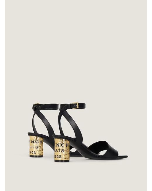 Givenchy Black Tape-Heel Ankle-Strap Sandals