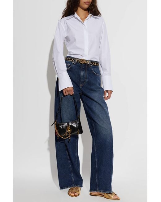 Dolce & Gabbana Metallic Round-Toe Slippers