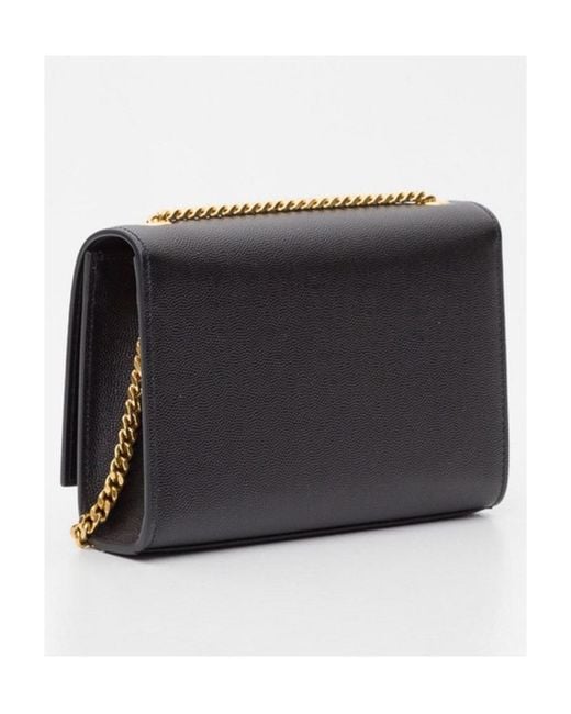 Saint Laurent White Kate Logo Plaque Small Crossbody Bag