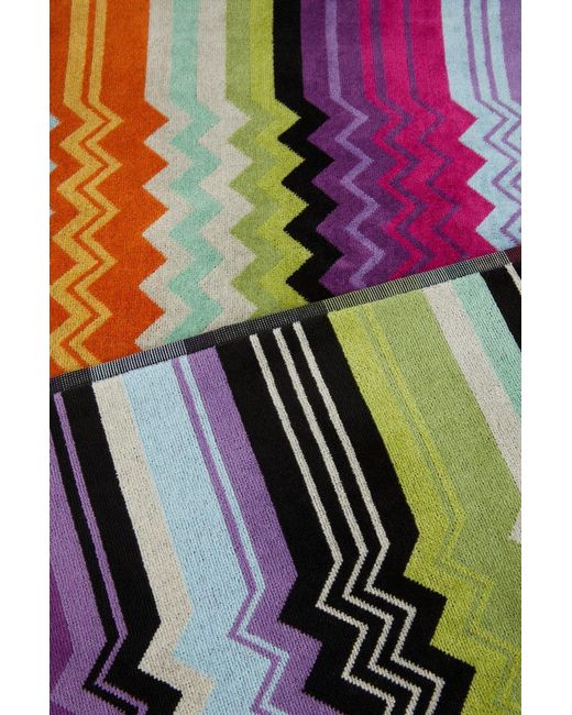 Missoni White Home Giacomo Zigzag Towel for men