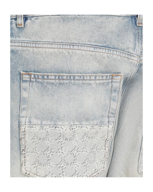 Amiri Blue Ma Quad Cuff Straight Leg Jeans for men