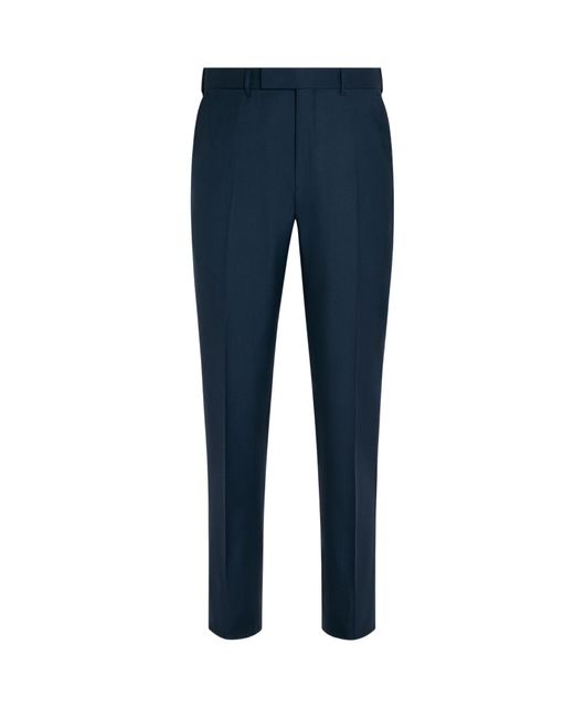 Zegna Blue Oasi Tailored Trousers for men