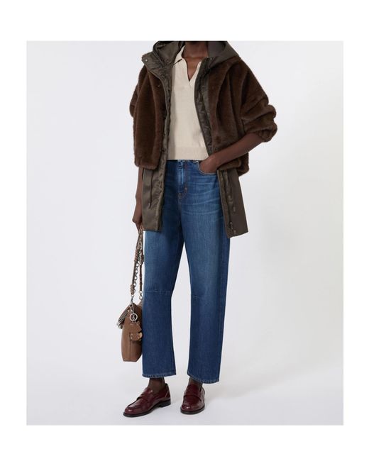 Weekend by Maxmara Brown Anemone Cropped Jacket