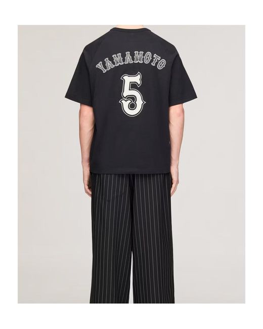 Y-3 Black Elite 5-Gfx Short-Sleeve T-Shirt for men