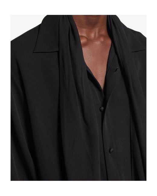 Balenciaga Blue Scarf Shirt