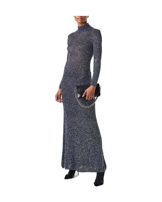 Balenciaga Blue Sequin Knit Maxi Dress