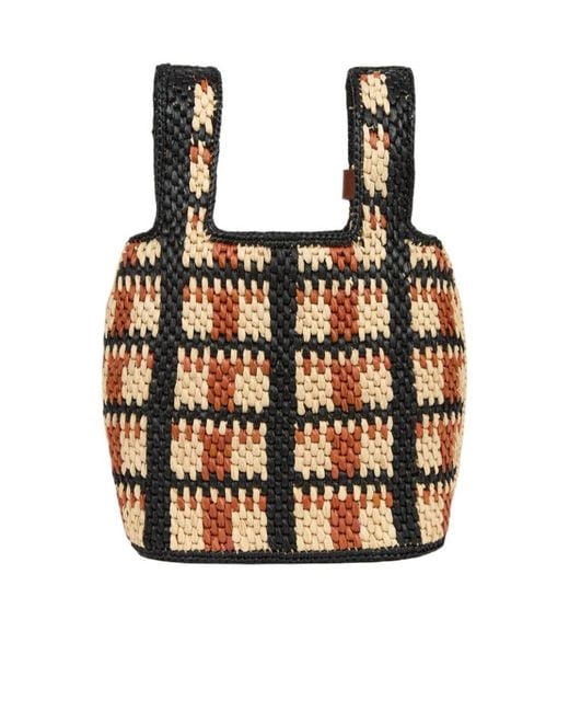 A.P.C. Multicolor Pecan Woven Tote Bag