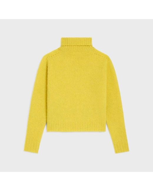 Céline Yellow Turtleneck Sweater