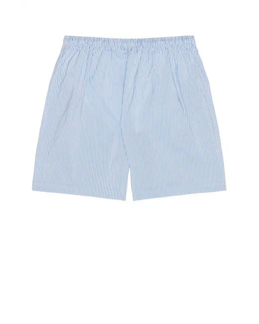 Balenciaga Blue Stripes Boxer Swim Shorts for men