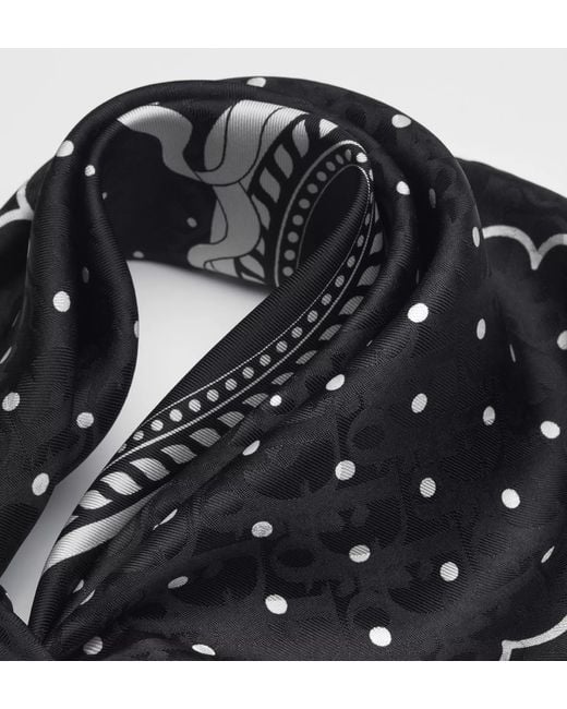 Dior Black Polka Oblique 70 Square Scarf