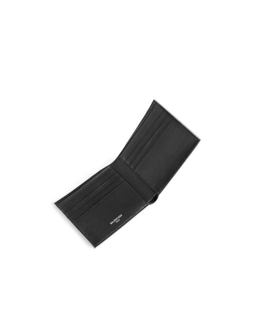 Balenciaga White Passport Bi-Fold Square Wallet for men