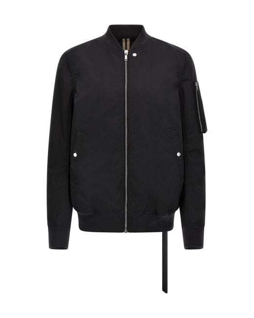 Rick Owens Black Flight Bomber Jacket for men